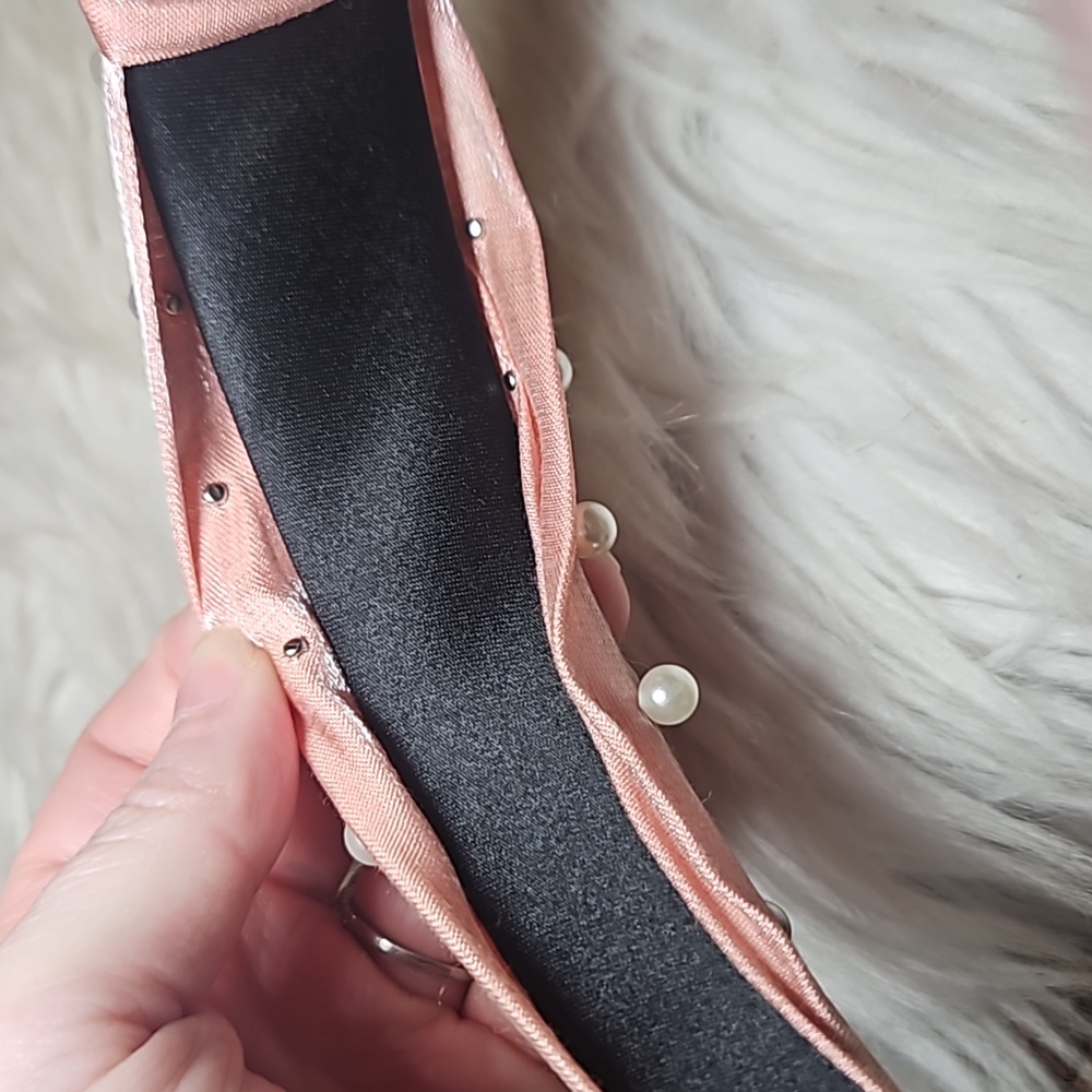 Pearl Luxe Headbands | Soft Satin Glam - Rose Glow - Picture 5 of 8